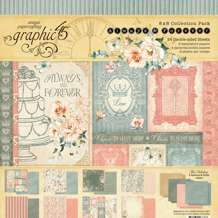 Graphic 45 - Always & Forever - 8x8 Collection Pack