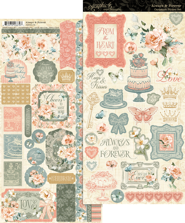 Graphic 45 - Always & Forever - Sticker Set