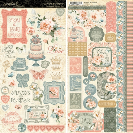 Graphic 45 - Always & Forever - Sticker Set