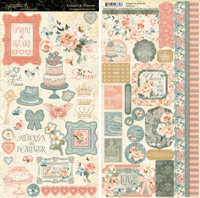 Graphic 45 - Always & Forever - Sticker Set