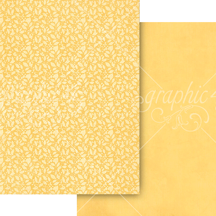 Graphic 45 - Scenic Route - Lemon Yellow Patterm & Solid Sheet