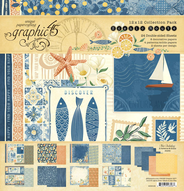 Graphic 45 - Scenic Route - 12x12 Collection Pack