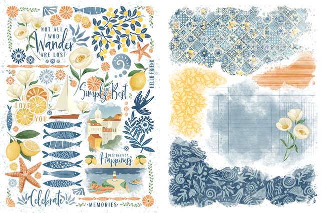 Graphic 45 - Scenic Route - Rub-On Transfers