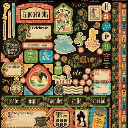 Graphic 45 - Typography — 12x12 Keepsake Edition