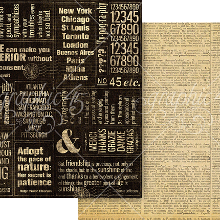 Graphic 45 - Typography — Keepsake Kit with Exclusive Metal Die-Set