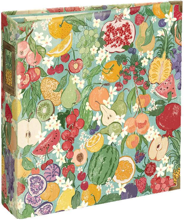 Graphic 45 - Staples - Fruit & Floral Binder Album with Pocket Pages