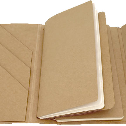 Graphic 45 - Staples - Travel Album with Inserts – Waterfall Folder & Journaling Notebooks — Kraft