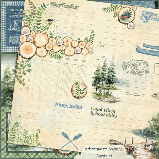 Graphic 45 - Adventure Awaits - Adventure Awaits Journaling Cut-apart