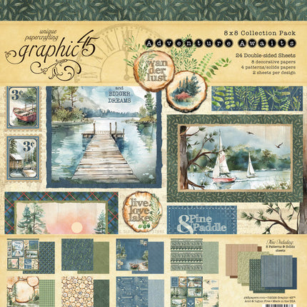 Graphic 45 - Adventure Awaits - 8x8 Collection Pack