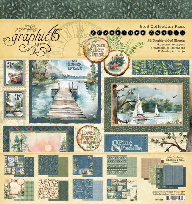 Graphic 45 - Adventure Awaits - 8x8 Collection Pack