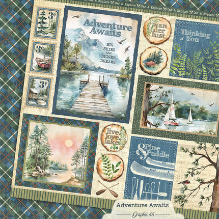 Graphic 45 - Adventure Awaits - 12x12 Collection Pack