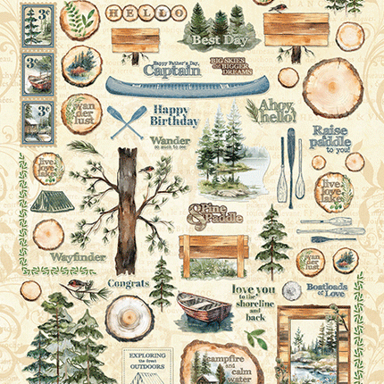Graphic 45 - Adventure Awaits - Ephemera Assortment