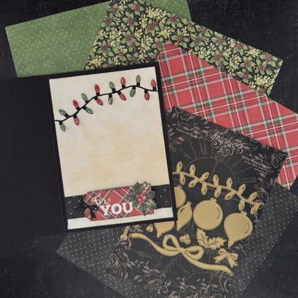 Graphic 45 - Holiday Hanging Die Set – String Lights, Ornaments, Bows & Holly