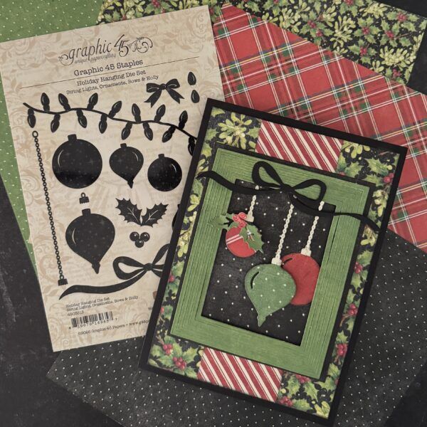 Graphic 45 - Holiday Hanging Die Set – String Lights, Ornaments, Bows & Holly