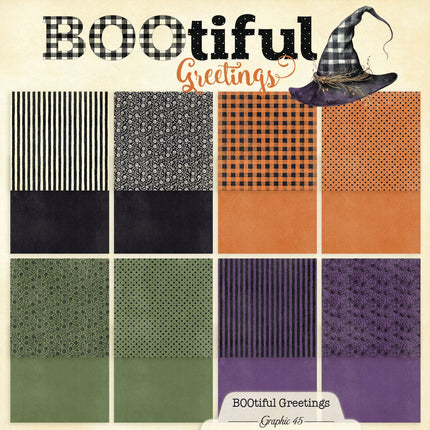 Graphic 45 - Bootiful Greetings - 12×12 Patterns & Solids Pack