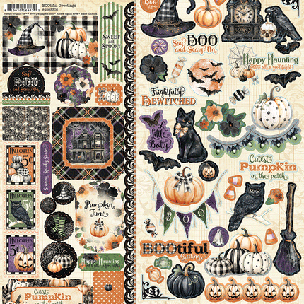 Graphic 45 - Bootiful Greetings - Sticker Set