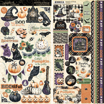 Graphic 45 - Bootiful Greetings - Sticker Set