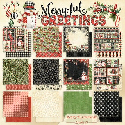 Graphic 45 - Merry-ful Greetings - 12x12 Collection Pack