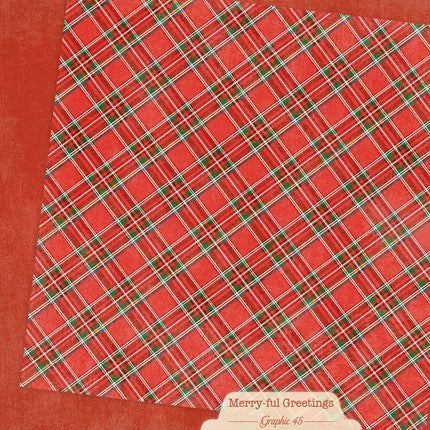 Graphic 45 - Merry-ful  Greetings - 12×12 Patterns & Solids Pack