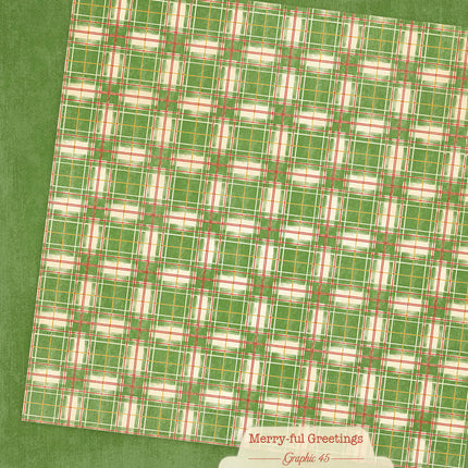 Graphic 45 - Merry-ful  Greetings - 12×12 Patterns & Solids Pack