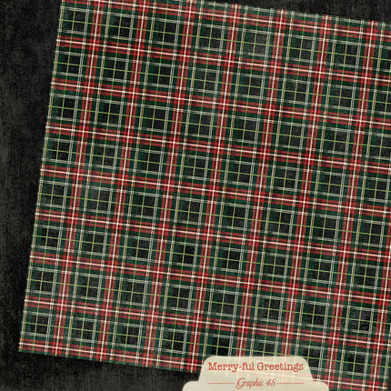 Graphic 45 - Merry-ful  Greetings - 12×12 Patterns & Solids Pack