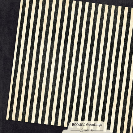 Graphic 45 - Bootiful Greetings - Onyx Black Pattern & Solid Sheet