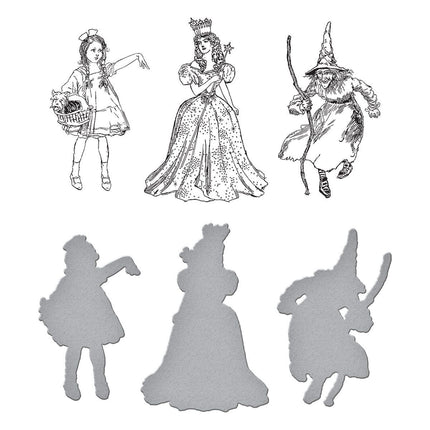 Spellbinders BetterPress Press Plate & Die Set - Dorothy & The Witches, Wonder Of Oz