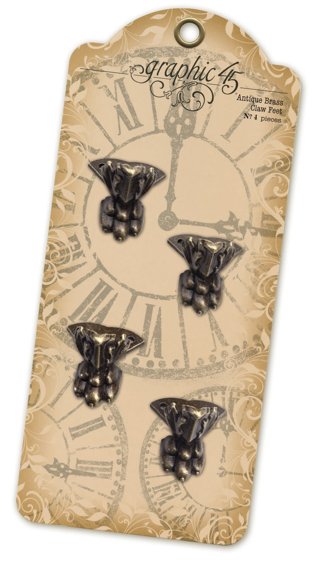 Graphic 45 - Staples - Antique Brass Claw Feet