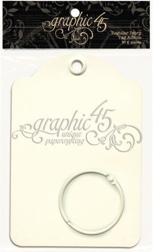 Graphic 45 - Staples - Regular Tags - Ivory