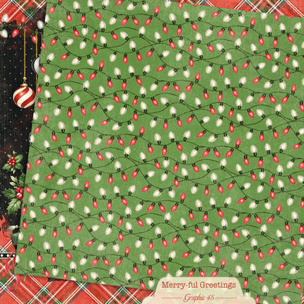 Graphic 45 - Merry-ful Greetings - Snowman Layout
