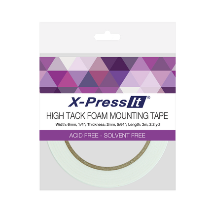 X-press It High Tack Foam Mounting Tape - 6mmx2m