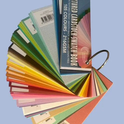 Ultimate Crafts - Textured Cardstock Swatch Book- 105 Colours