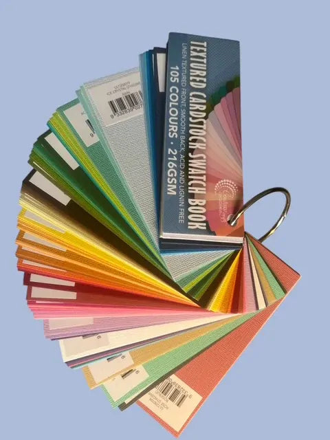 Ultimate Crafts - Textured Cardstock Swatch Book- 105 Colours