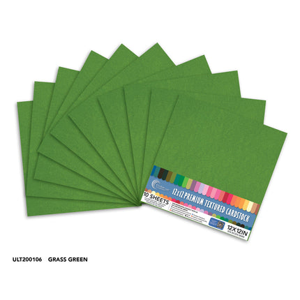 Ultimate Crafts 12x12 Cardstock - Grass Green (10 pack)