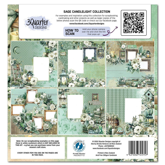 3Quarter Designs - Sage Candlelight - 12x12 Collection
