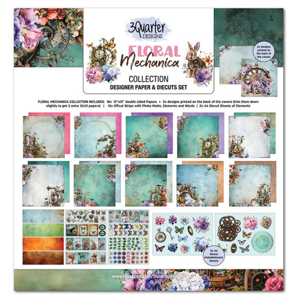 3Quarter Designs - Floral Mechanica - 12x12 Collection