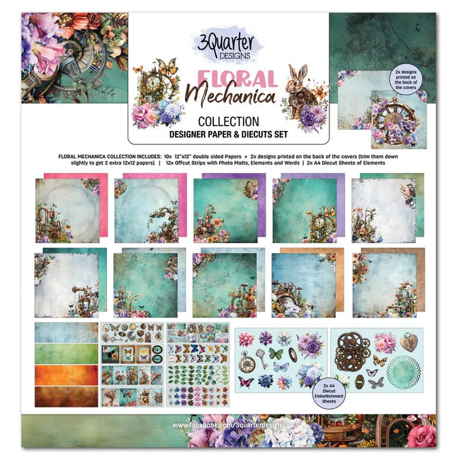 3Quarter Designs - Floral Mechanica - 12x12 Collection