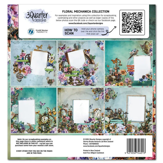 3Quarter Designs - Floral Mechanica - 12x12 Collection
