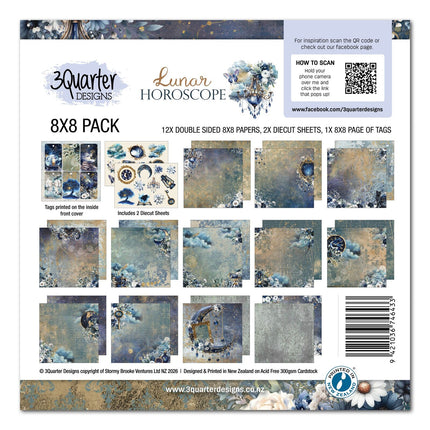 3Quarter Designs - Lunar Horoscope - 8x8 Pack