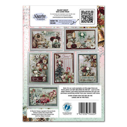 3Quarter Designs - Silent Night - 6x4 Card Pack