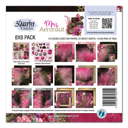 3Quarter Designs - Mrs Aeronaut - 8x8 Pack