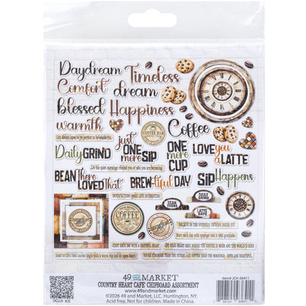 49 And Market - Country Heart Cafe – Chipboard Assortment
