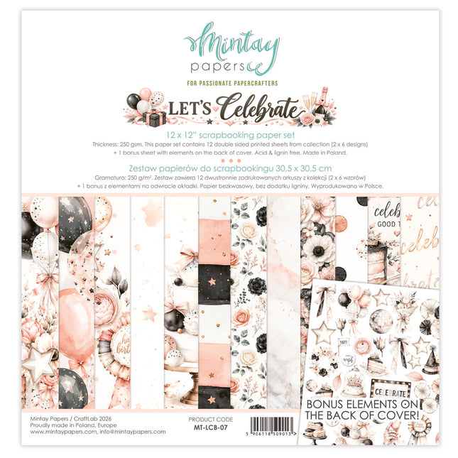 Mintay - Let's Celebrate - 12x12 Paper Set