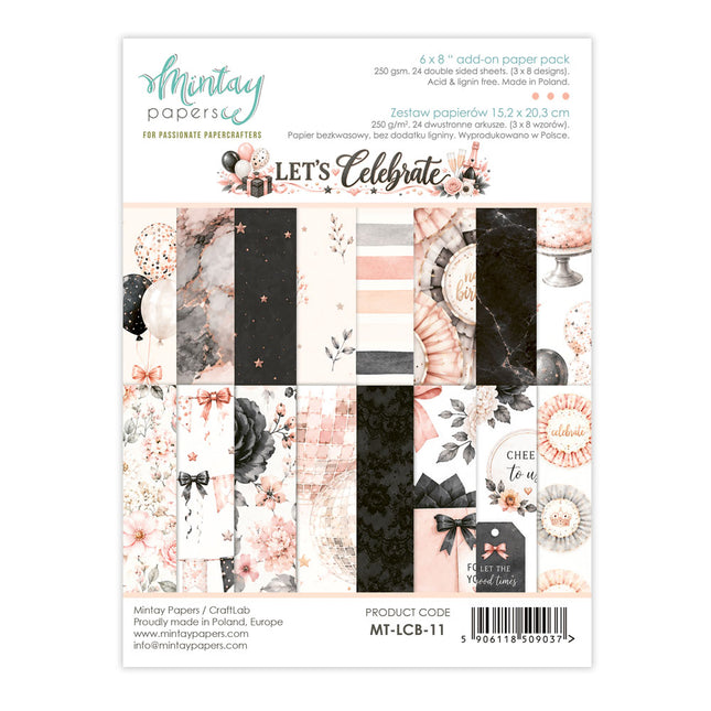 Mintay - Let's Celebrate - 6x8 Add On Paper Pack