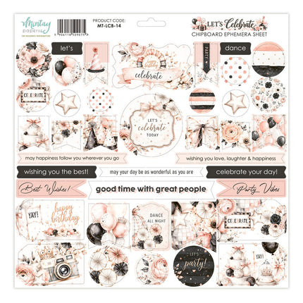 Mintay - Let's Celebrate - Chipboard Ephemera Sheet