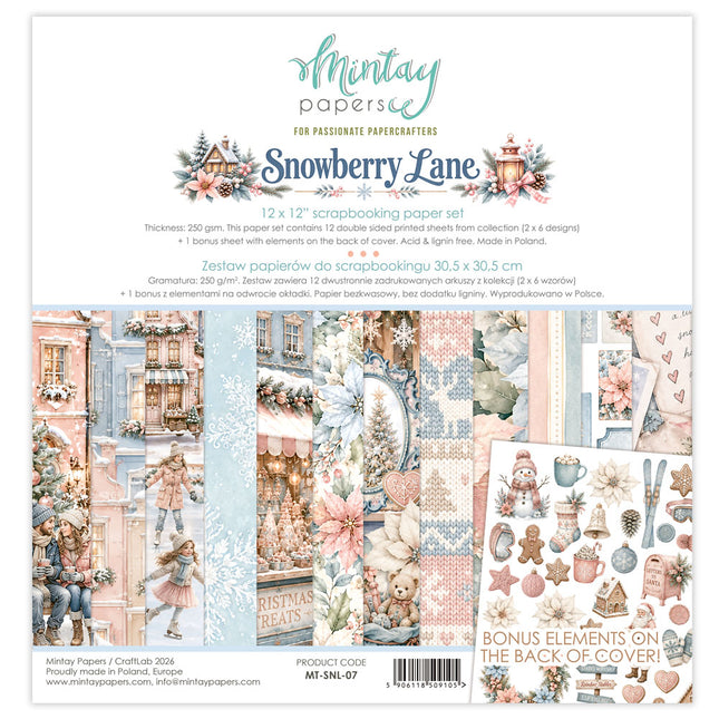 Mintay - Snowberry Lane - 12x12 Paper Set