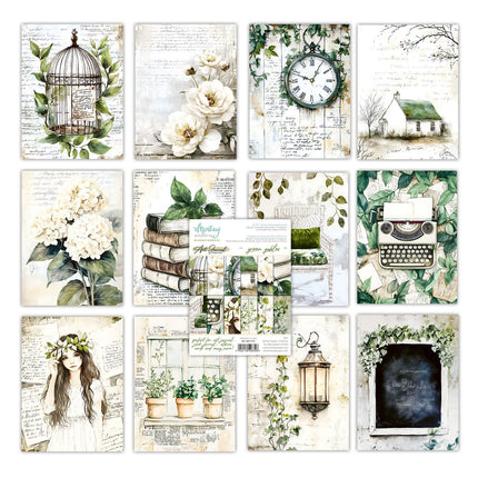 Mintay - 6 x 8 Art Journal Paper Pad - Green Gables