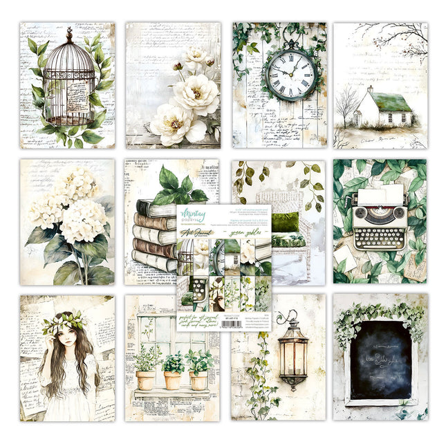 Mintay - 6 x 8 Art Journal Paper Pad - Green Gables