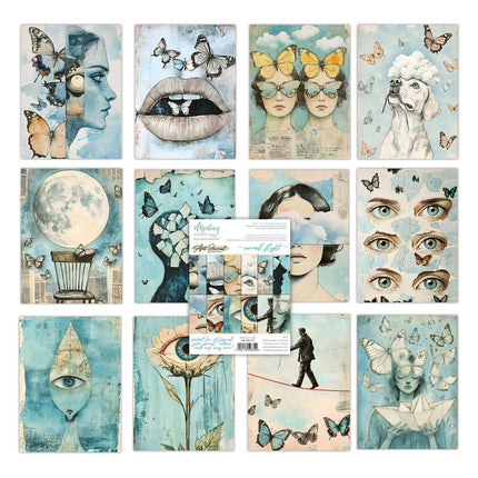 Mintay - 6 x 8 Art Journal Paper Pad - Surreal Flight