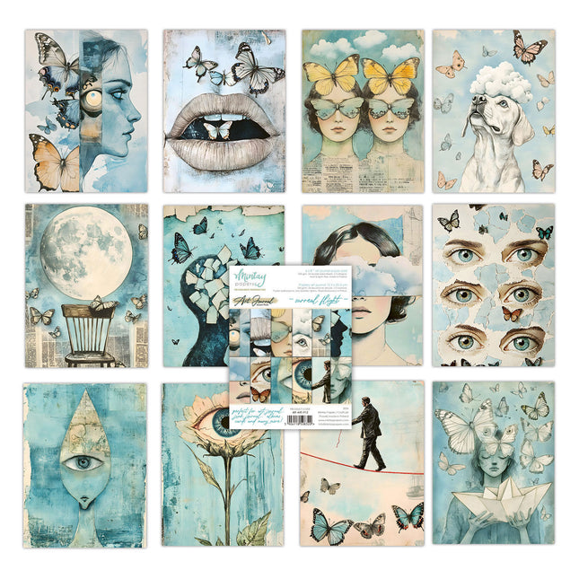 Mintay - 6 x 8 Art Journal Paper Pad - Surreal Flight